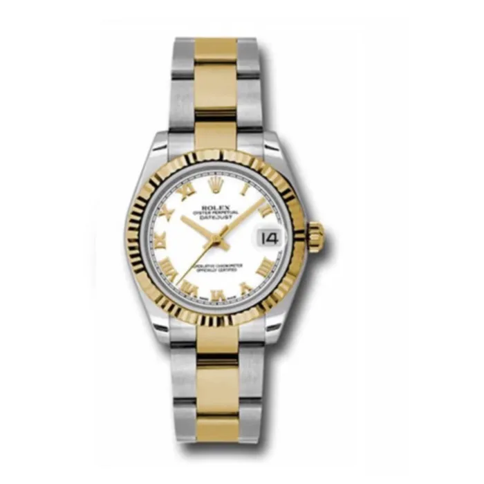 Bracelets Rolex Rolex Datejust 31mm Ref 178273 wro White Roman Dial Two Tone Stainless Steel 18K Yellow Gold Oyster Bracelet Womens Watch Bracelets Rolex Rolex Datejust 31mm Ref 178273 wro White Roman Dial Two Tone Stainless Steel 18K Yellow Gold Oyster Bracelet Womens Watch