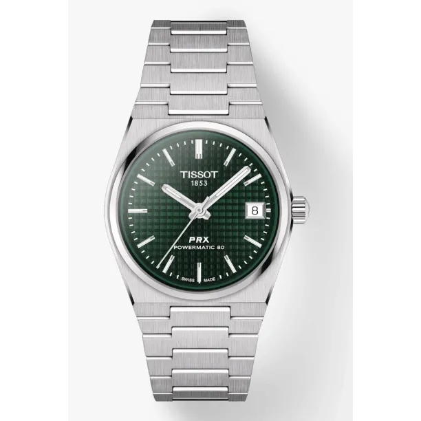 Bracelets Tissot Tissot PRX Auto Green Dial Steel Case Bracelet 35mm