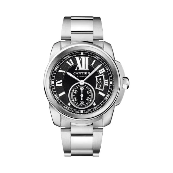 Cartier Bracelets Cartier Calibre de Cartier 42mm Watch Ref W7100016 Black Roman Dial Stainless Steel Bracelet Cartier Bracelets Cartier Calibre de Cartier 42mm Watch Ref W7100016 Black Roman Dial Stainless Steel Bracelet
