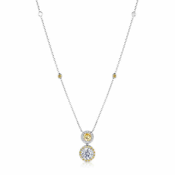 CJ Charles Jewelers Necklaces Rivire Platinum Fancy YellowOrange Diamond Necklace GIA Certified CJ Charles Jewelers Necklaces Rivire Platinum Fancy YellowOrange Diamond Necklace GIA Certified