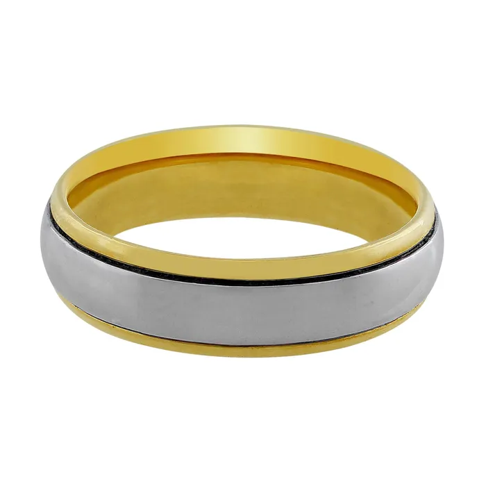 CJ Charles Jewelers Rings 18kt Yellow Gold Platinum Mens Band