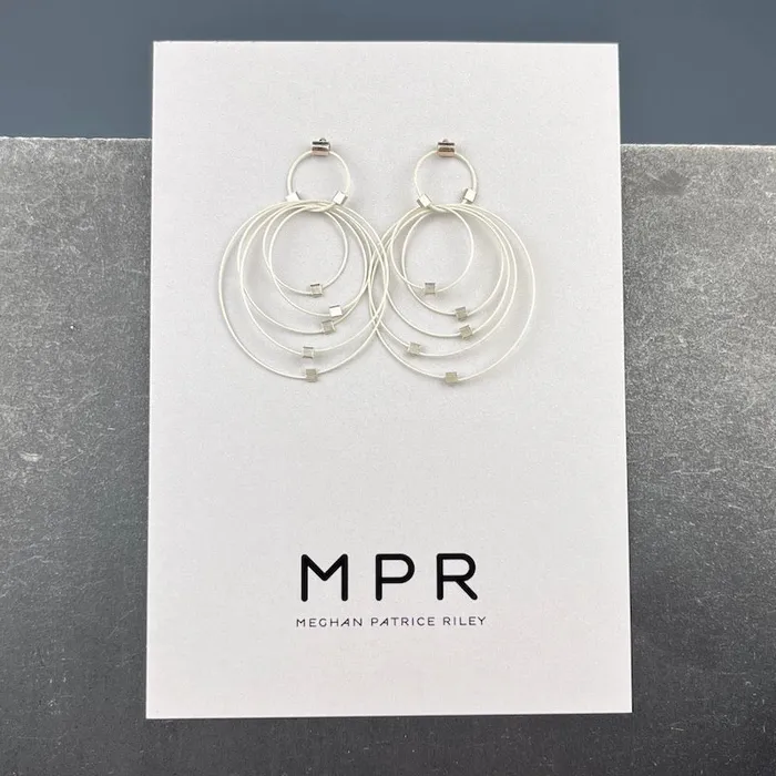 Convegence Post Earrings in Bright Silver Meghan Patrice Riley Earrings