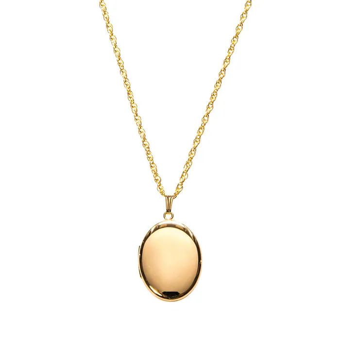 Croghans 14K Gold Filled 20x25mm Oval Locket Necklace Necklaces
