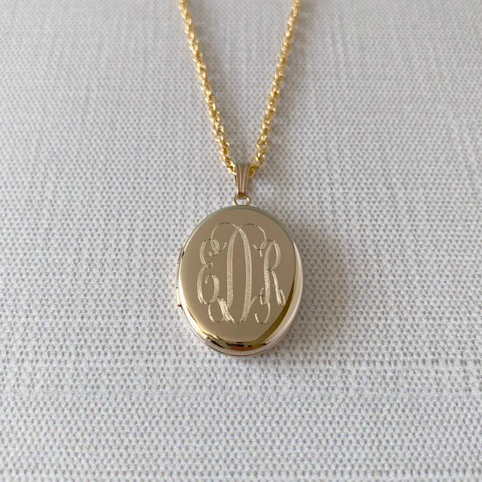 Croghans 14K Gold Filled 20x25mm Oval Locket Necklace Necklaces