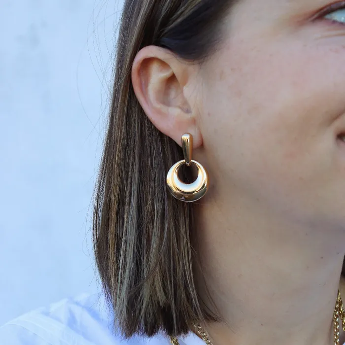 Croghans Earrings 14K Yellow Gold Door Knocker Earrings