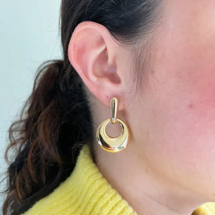 Croghans Earrings 14K Yellow Gold Door Knocker Earrings