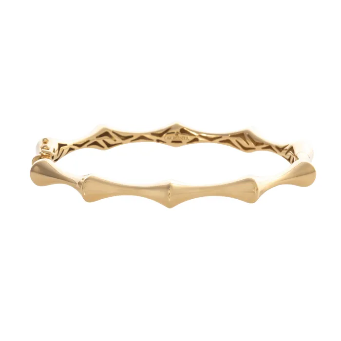 Croghans PreStyled Sets 18K Yellow Gold Italian Bamboo Bangle
