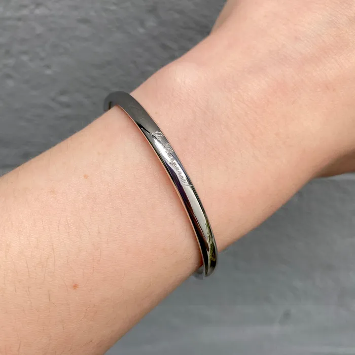 Croghans Rings Adult Sterling Silver Plain 5mm Bangle