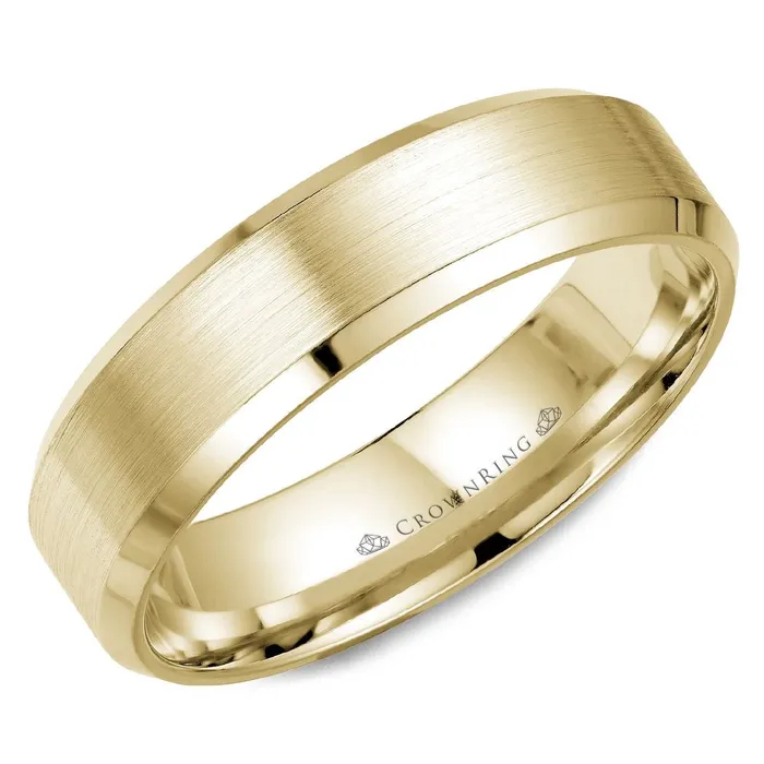 CrownRing Rings 18K Yellow Gold 6mm Band