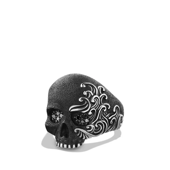 David Yurman 25mm Waves Skull Ring David Yurman Rings