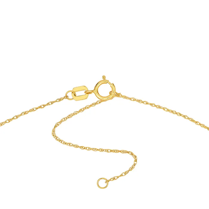 Diamond Small Disk 14K Yellow Gold Pendant Necklace Croghans Necklaces
