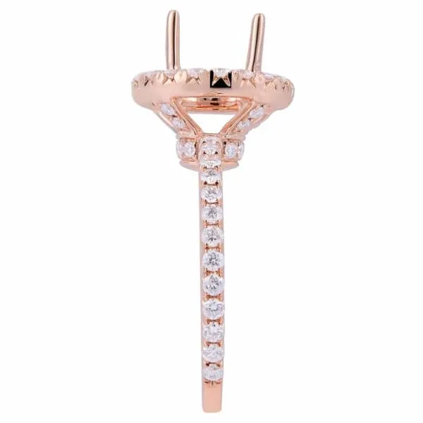 Diamond Source NYC Rings Classic elegant halo setting 18k rose gold ring 85ct diamonds KR12106XD200 Diamond Source NYC Rings Classic elegant halo setting 18k rose gold ring 85ct diamonds KR12106XD200