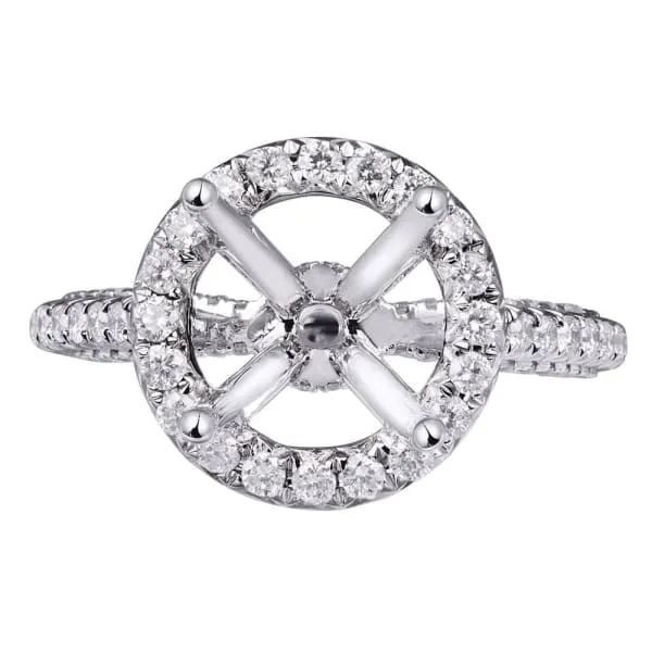 Diamond Source NYC Rings Modern romantic 18k white gold engagement ring with 11ctw diamonds KR09831XD300 Diamond Source NYC Rings Modern romantic 18k white gold engagement ring with 11ctw diamonds KR09831XD300
