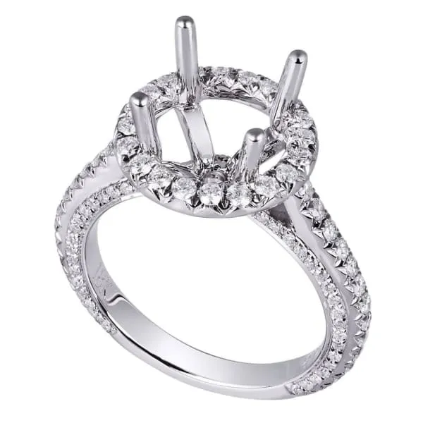 Diamond Source NYC Rings Modern romantic 18k white gold engagement ring with 11ctw diamonds KR09831XD300 Diamond Source NYC Rings Modern romantic 18k white gold engagement ring with 11ctw diamonds KR09831XD300