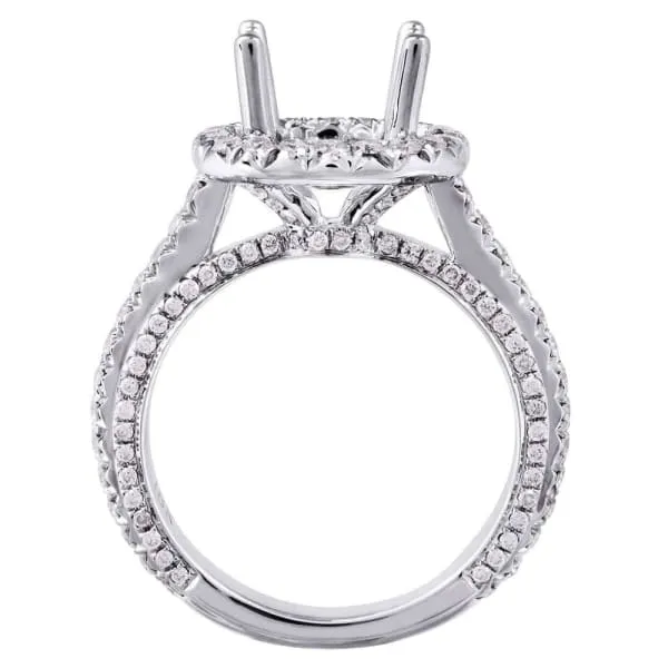Diamond Source NYC Rings Modern romantic 18k white gold engagement ring with 11ctw diamonds KR09831XD300 Diamond Source NYC Rings Modern romantic 18k white gold engagement ring with 11ctw diamonds KR09831XD300