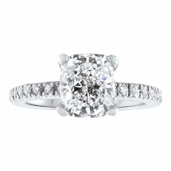 Diamond Source NYC Rings Platinum Engagement Ring With Center Diamond 217ct Cushion Cut I VVS2 R65000 Diamond Source NYC Rings Platinum Engagement Ring With Center Diamond 217ct Cushion Cut I VVS2 R65000