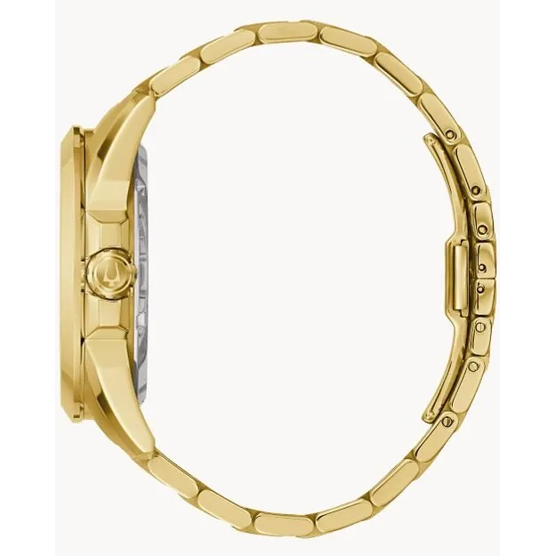 Earrings Bulova Sutton Classic GoldTone Steel 43mm Automatic Bulova