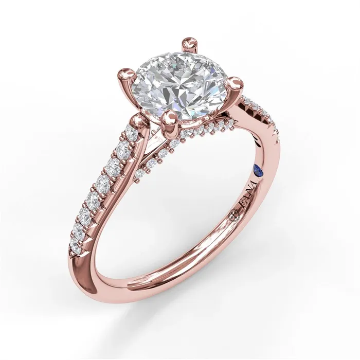 Earrings Fana 14K Rose Gold Semi Mount