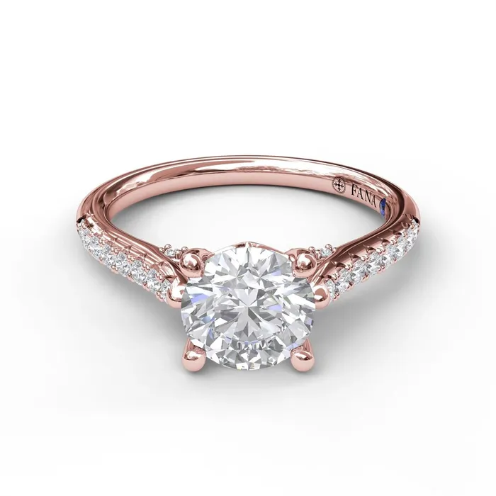 Earrings Fana 14K Rose Gold Semi Mount