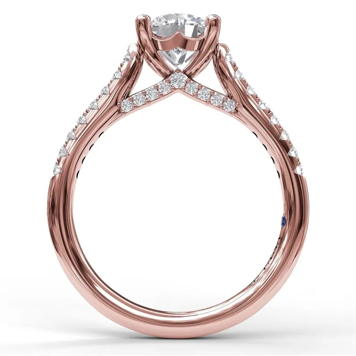 Earrings Fana 14K Rose Gold Semi Mount