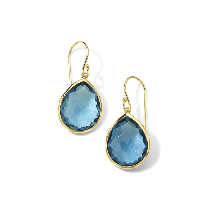 Earrings Ippolita 18K Yellow Gold Rock Candy Medium Teardrop Earrings in London Blue Topaz Ippolita Earrings Ippolita 18K Yellow Gold Rock Candy Medium Teardrop Earrings in London Blue Topaz Ippolita