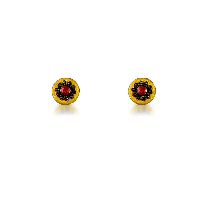 Earrings Konstantino Konstantino Callas 18K Yellow Gold Ruby Stud Earrings Earrings Konstantino Konstantino Callas 18K Yellow Gold Ruby Stud Earrings