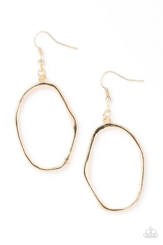Earrings Paparazzi Earring Eco Chic Gold Paparazzi Jewelry