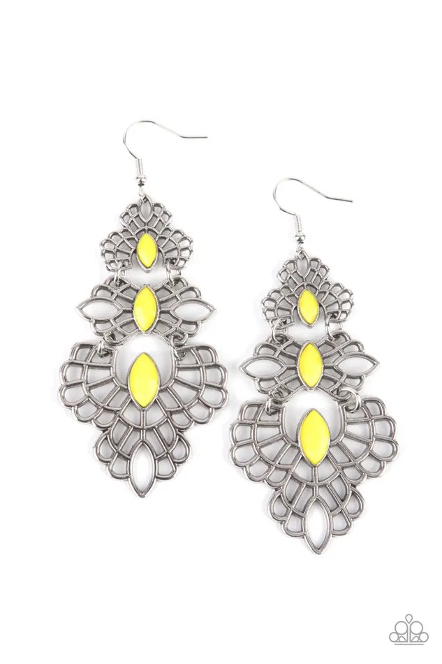 Earrings Paparazzi Earring Flamboyant Frills Yellow Paparazzi Jewelry Earrings Paparazzi Earring Flamboyant Frills Yellow Paparazzi Jewelry