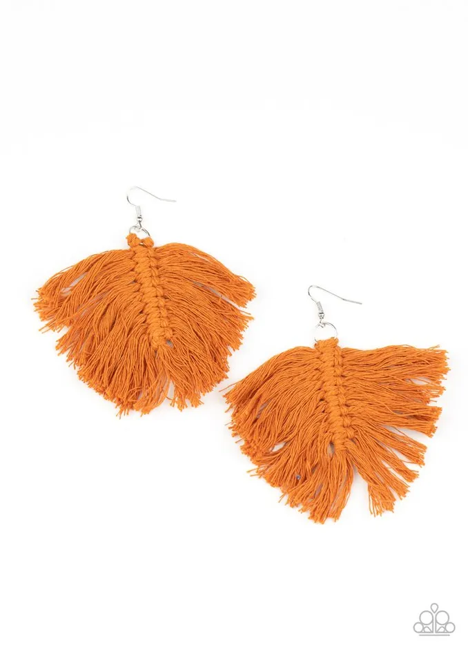 Earrings Paparazzi Earring Macrame Mamba Brown Paparazzi Jewelry