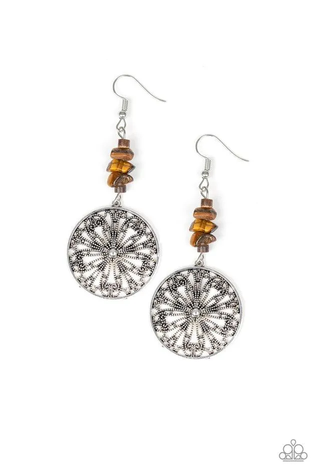 Earrings Paparazzi Jewelry Paparazzi Earring Adobe Dweller Brown