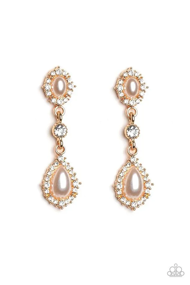 Earrings Paparazzi Jewelry Paparazzi Earring AllGLOWING Gold