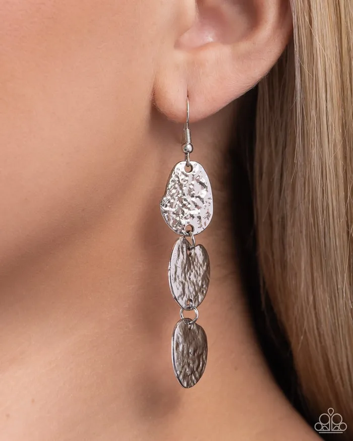 Earrings Paparazzi Jewelry Paparazzi Earring Ancient Archive Silver