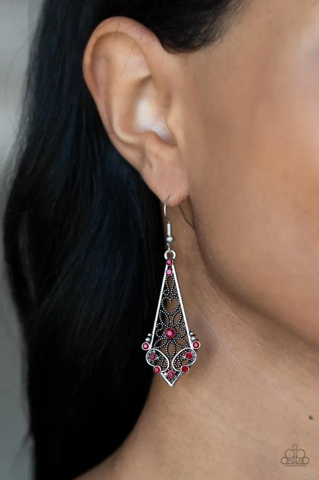 Earrings Paparazzi Jewelry Paparazzi Earring Casablanca Charisma Red