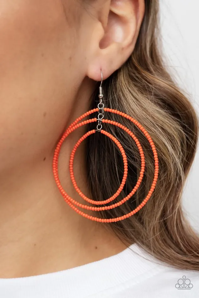 Earrings Paparazzi Jewelry Paparazzi Earring Colorfully Circulating Orange