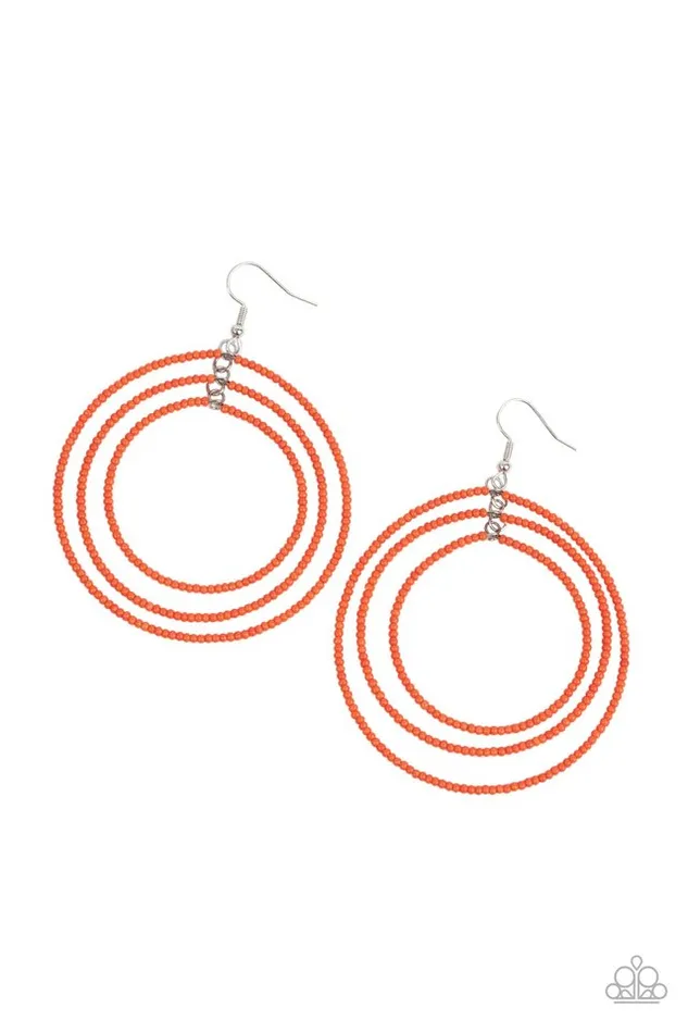 Earrings Paparazzi Jewelry Paparazzi Earring Colorfully Circulating Orange Earrings Paparazzi Jewelry Paparazzi Earring Colorfully Circulating Orange