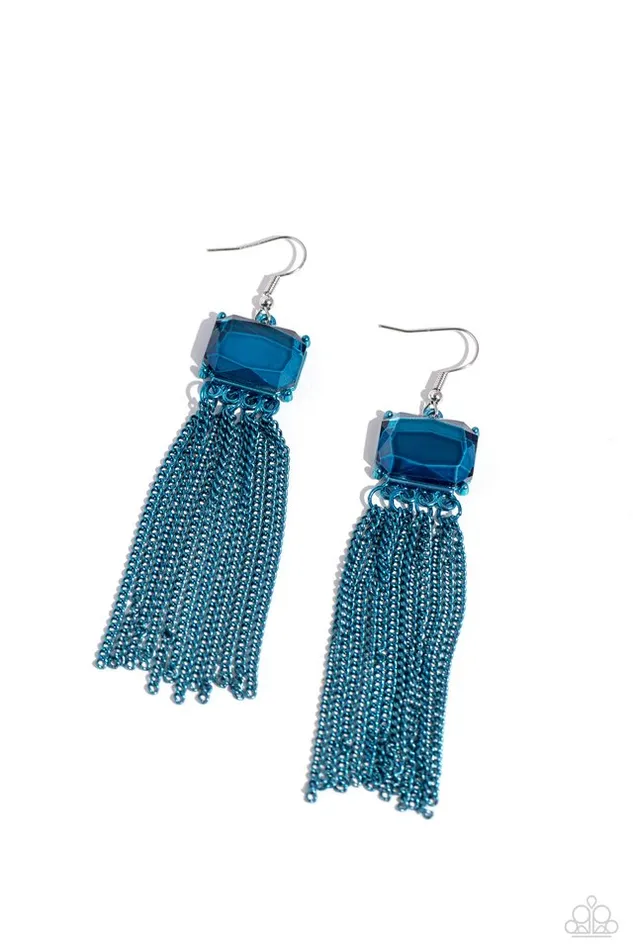 Earrings Paparazzi Jewelry Paparazzi Earring Dreaming Of TASSELS Blue Earrings Paparazzi Jewelry Paparazzi Earring Dreaming Of TASSELS Blue