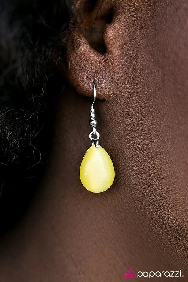 Earrings Paparazzi Jewelry Paparazzi Earring Drops Of Sunlight Yellow