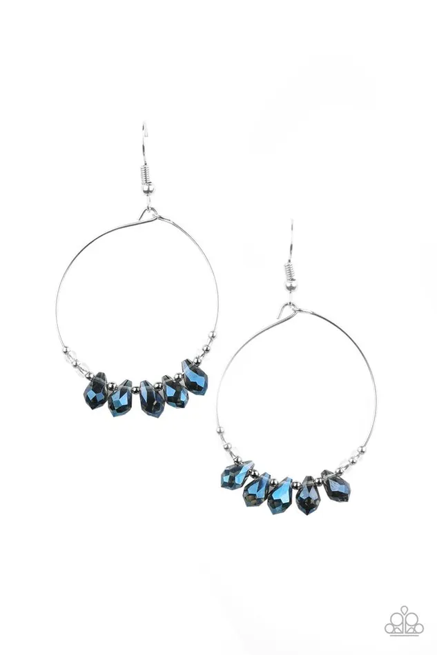 Earrings Paparazzi Jewelry Paparazzi Earring Holographic Hoops Blue Earrings Paparazzi Jewelry Paparazzi Earring Holographic Hoops Blue