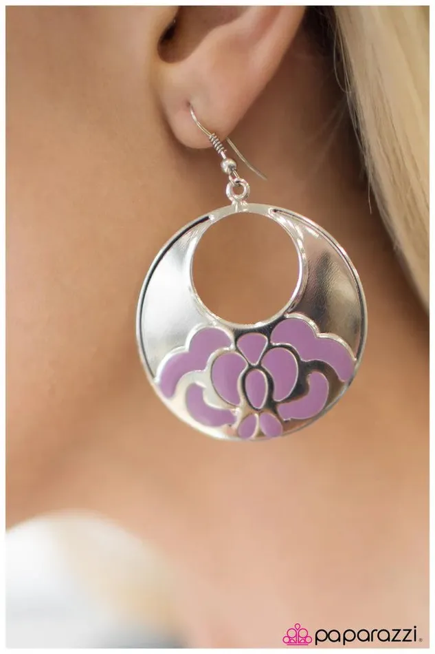 Earrings Paparazzi Jewelry Paparazzi Earring ISLE Survive Purple