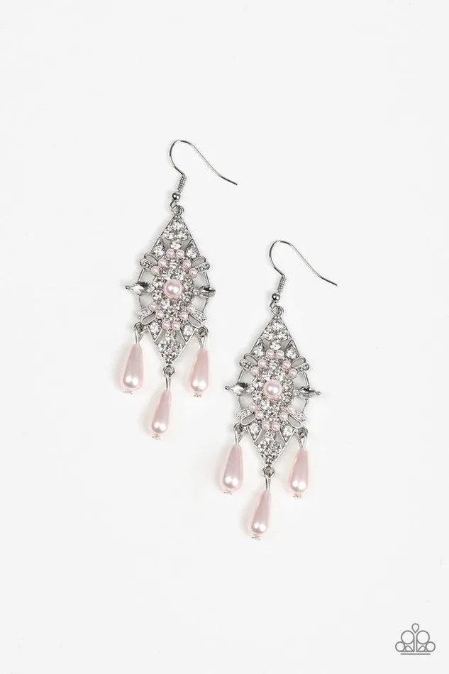 Earrings Paparazzi Jewelry Paparazzi Earring Majestic Mood Pink