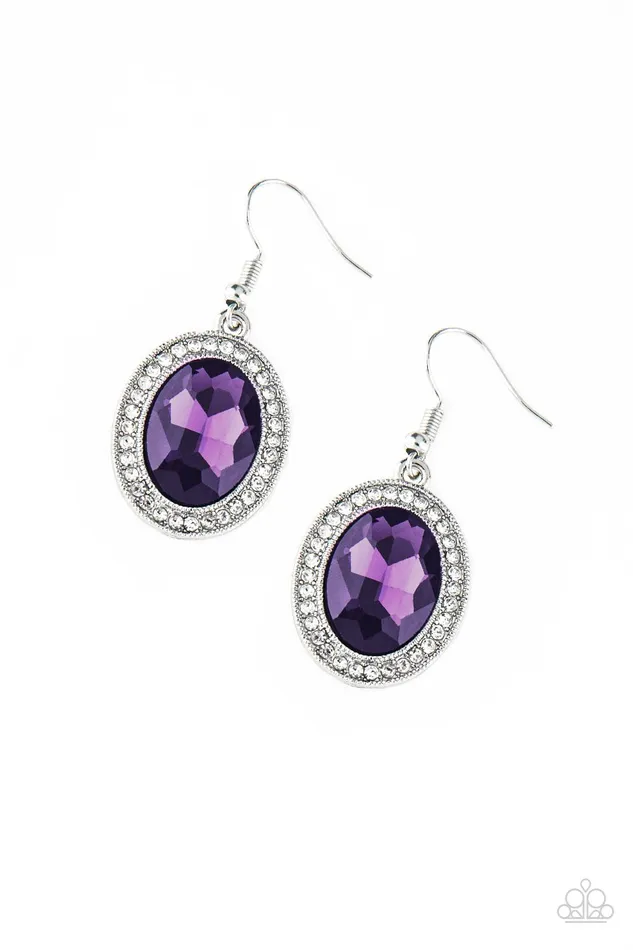 Earrings Paparazzi Jewelry Paparazzi Earring Only FAME In Town Purple