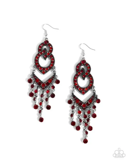 Earrings Paparazzi Jewelry Paparazzi Earring Pristine Precipitation Red Earrings Paparazzi Jewelry Paparazzi Earring Pristine Precipitation Red