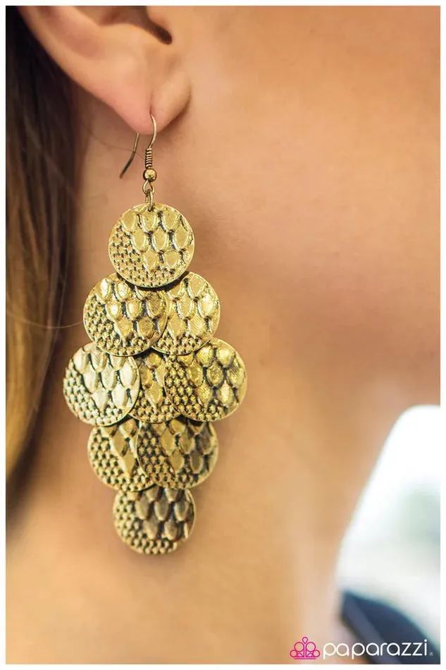 Earrings Paparazzi Jewelry Paparazzi Earring Python Brass