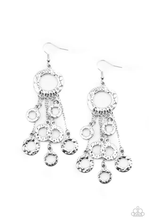 Earrings Paparazzi Jewelry Paparazzi Earring Right Under Your NOISE Silver Earrings Paparazzi Jewelry Paparazzi Earring Right Under Your NOISE Silver