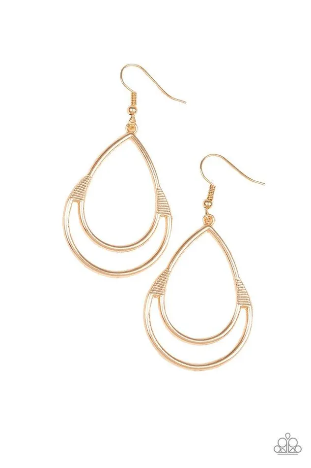 Earrings Paparazzi Jewelry Paparazzi Earring Simple Glisten Gold