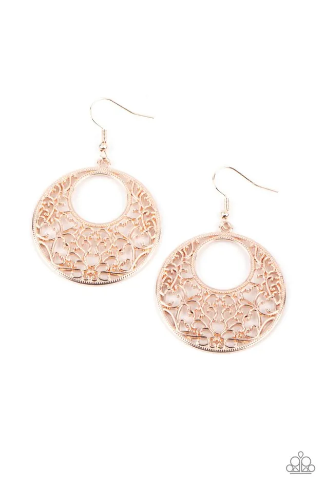 Earrings Paparazzi Jewelry Paparazzi Earring Vineyard Romance Rose Gold Earrings Paparazzi Jewelry Paparazzi Earring Vineyard Romance Rose Gold