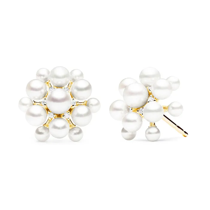 Earrings Paul Morelli Pearl Diamond Orbit Earrings Paul Morelli