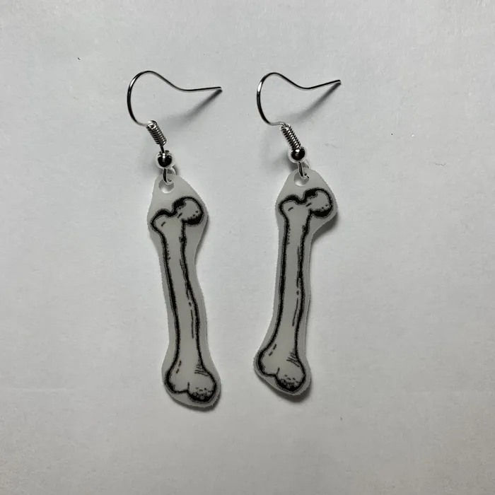 Earrings Sam Makes Things READY TO SHIP Black and White Detailed Bone Handmade Earrings Earrings Sam Makes Things READY TO SHIP Black and White Detailed Bone Handmade Earrings