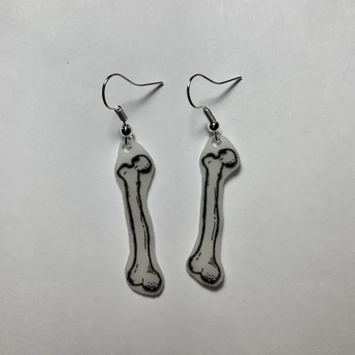 Earrings Sam Makes Things READY TO SHIP Black and White Detailed Bone Handmade Earrings Earrings Sam Makes Things READY TO SHIP Black and White Detailed Bone Handmade Earrings