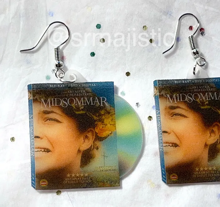 Earrings Sam Makes Things READY TO SHIP Midsommar 2019 DVD 2D detailed Handmade Earrings